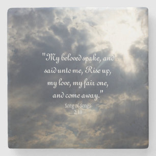 Song of Songs 2:10 Stone Coaster