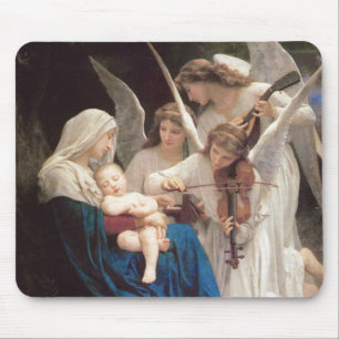 Song of the Angels (1881) by Bouguereau Mouse Mat