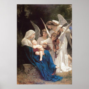 Song of the Angels (1881) by Bouguereau Poster