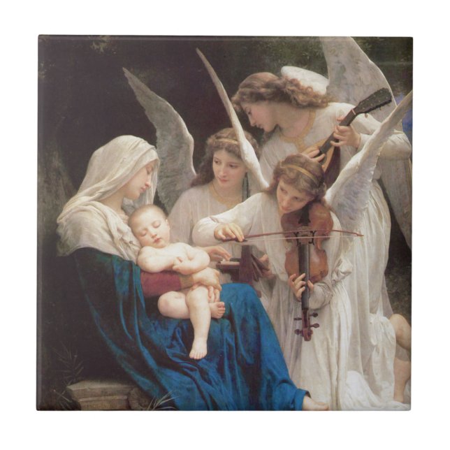 Song of the Angels (1881) by Bouguereau Tile (Front)