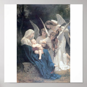Song of the Angels Bouguereau fine art Poster