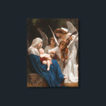 Song of the Angels by William-Adolphe Bouguereau Canvas Print<br><div class="desc">William Adolphe Bouguereau - Song of the Angels,  1881. William-Adolphe Bouguereau was a French academic painter. In his realistic genre paintings he used mythological themes,  making modern interpretations of classical subjects,  with an emphasis on the female human body.</div>