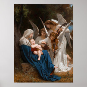 Song of the Angels by William-Adolphe Bouguereau Poster
