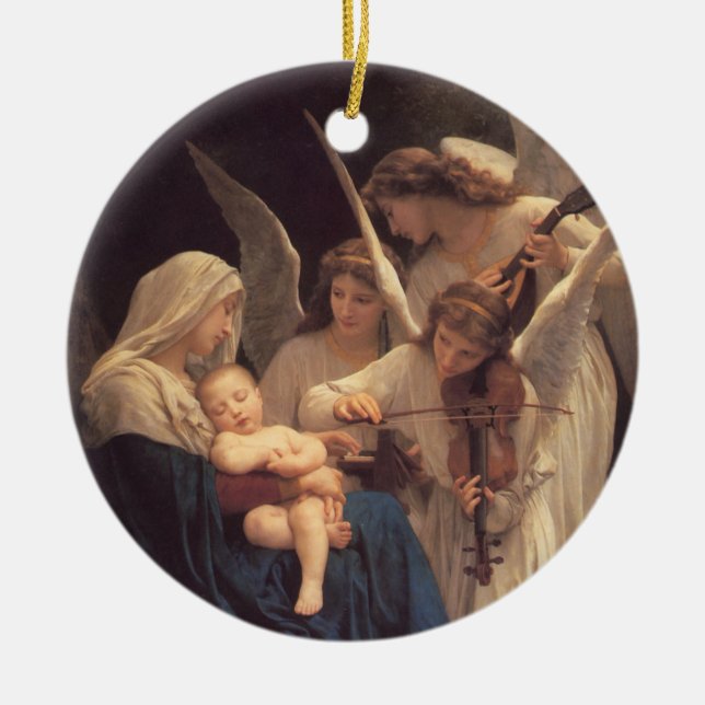 Song of The Angels Religious Christmas Ornament (Front)