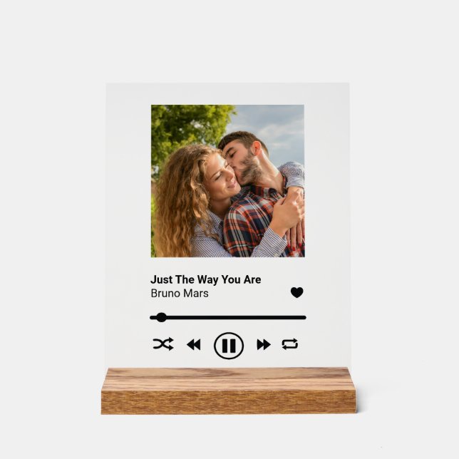 Song Plaque Anniversary Couple Memento Acrylic Sign (Front)