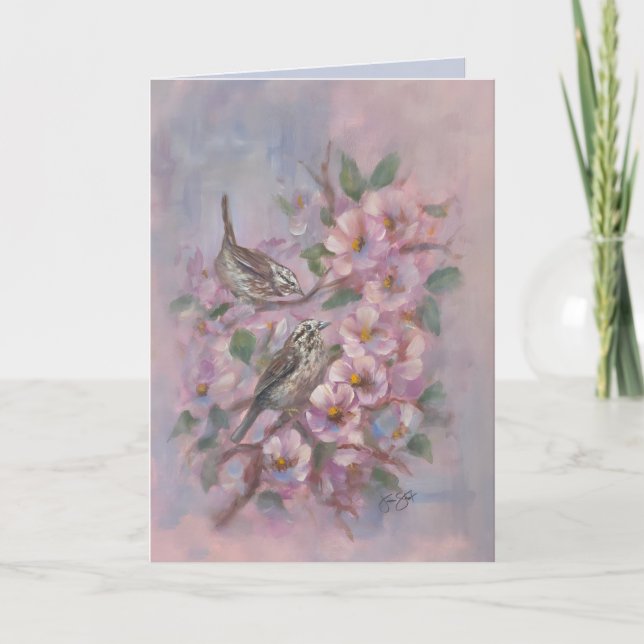 Song Sparrow Birthday/Thank You Card (Front)