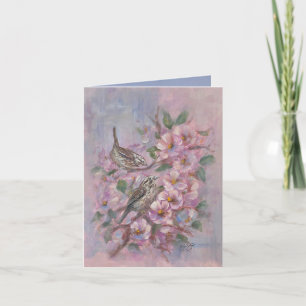 Song Sparrow- hand painted Card