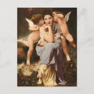 Song Spring Bouguereau Cherub Classical Art Angel Postcard