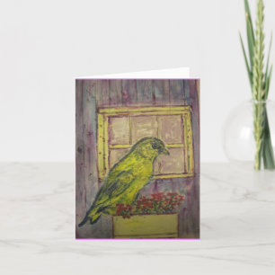 Songbird in Window Box Thank You Card