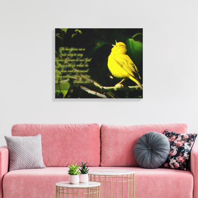 Songbird Inspirational Canvas Print (Insitu(LivingRoom))