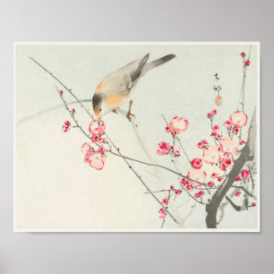 Songbird on Blossom Branch by Ohara Koson Poster