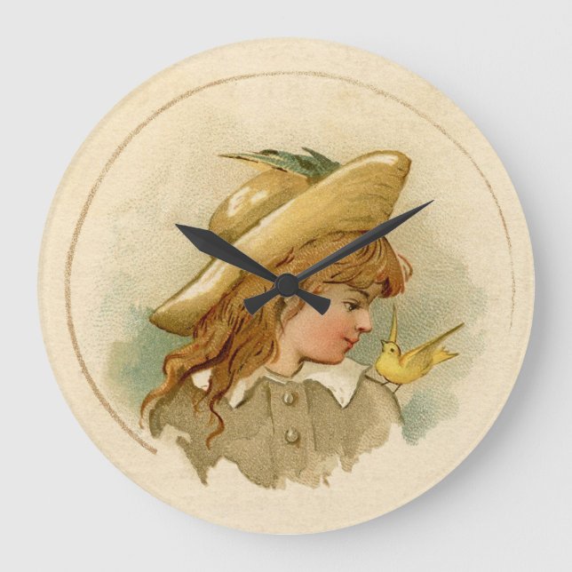 Songbird On My Shoulder Large Clock (Front)