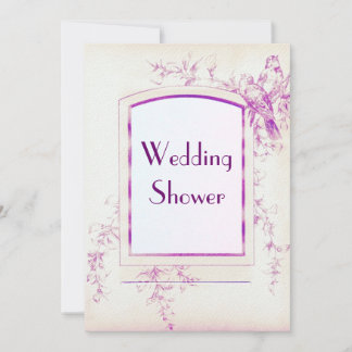 Songbird Shabby Chic Wedding Shower Invitation