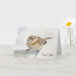 Songbird Sparrow - Birthday Card