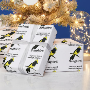 Songbird Tit Bird Funny Birdwatching Birdwatcher Wrapping Paper