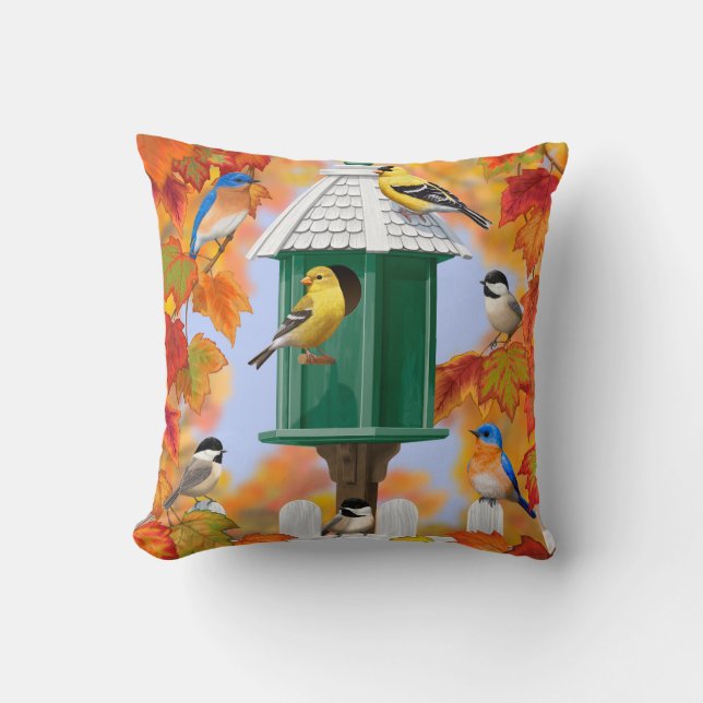 Songbirds in Autumn Cushion (Front)