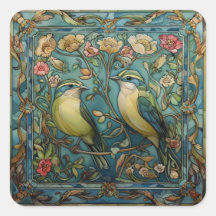 Songbirds in Love Art Nouveau