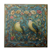 Songbirds in Love Romantic Art Nouveau Design