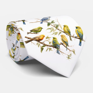 Songbirds On A Branch Tie