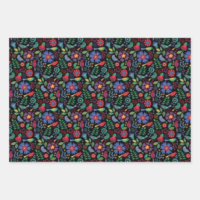 Songbirds Wrapping Paper Sheet (Front)