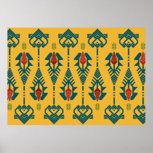 Songket Lombok Sasak Ethnic Traditional Vintage Mo Poster