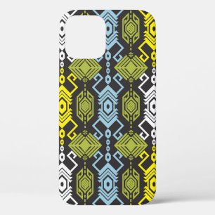 Songket Tenun Geometric Seamless Pattern with Crea iPhone 12 Case