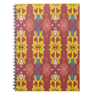 Songket Tenun Geometrik Seamless Pattern with Crea Notebook