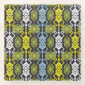 Songket Tenun: Traditional Indonesian Motif. Glass Coaster