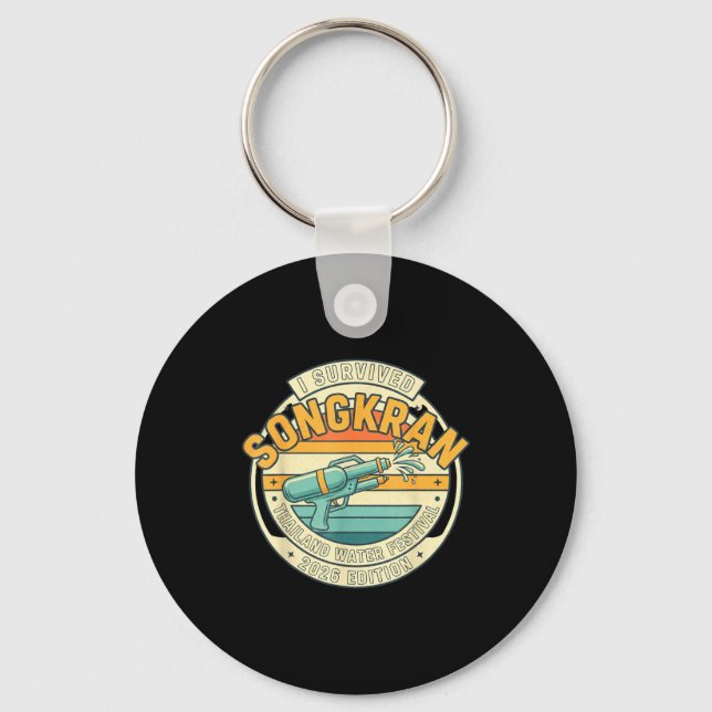 Songkran 2026 Survivor Funny Thai New Year  Key Ring (Front)