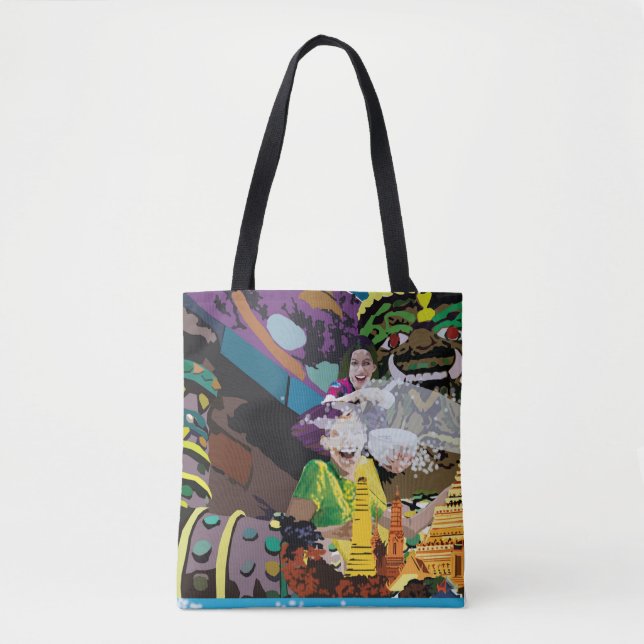 songkran thai culture water splash summer festival tote bag (Front)