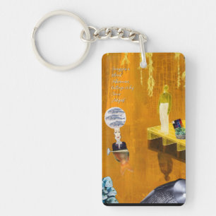 Songs for a Blind Fisherman Collage Notebook Key Ring