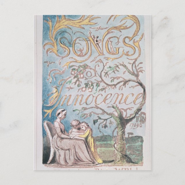 Songs of Innocence; Title Page, 1789 Postcard (Front)