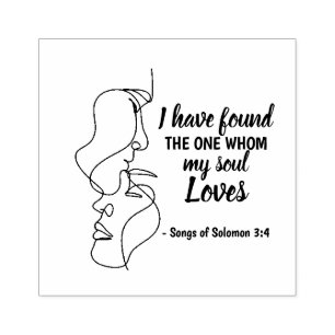 Songs of Solomon 3:4 Couple's Bible Valentines  Rubber Stamp