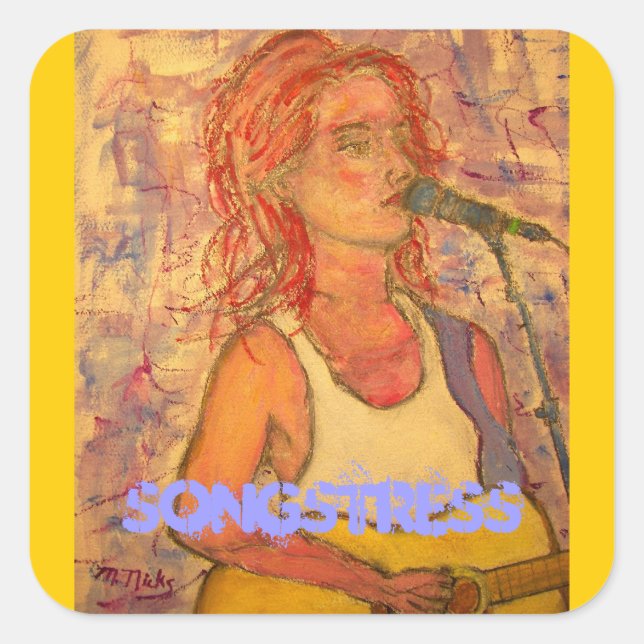 songstress art square sticker (Front)