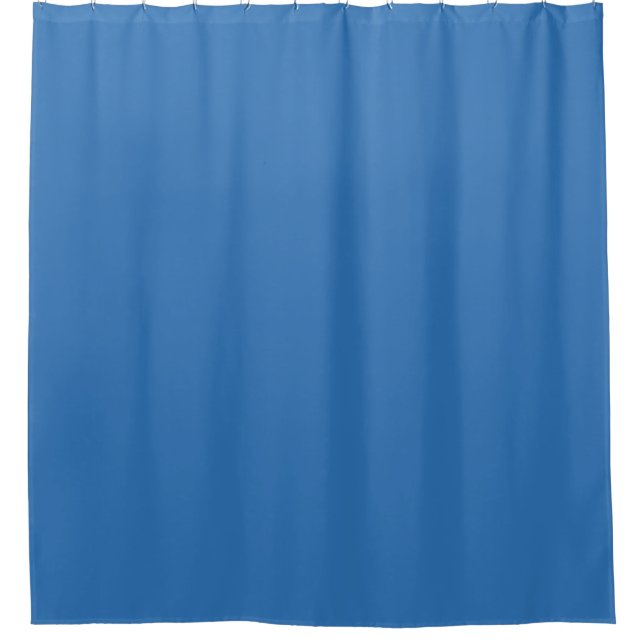 Sonic Blue Solid Colour Print, Jewel Tone Colours Shower Curtain (Front)