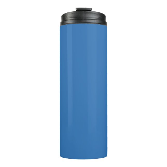 Sonic Blue Solid Colour Print, Jewel Tone Colours Thermal Tumbler (Front)