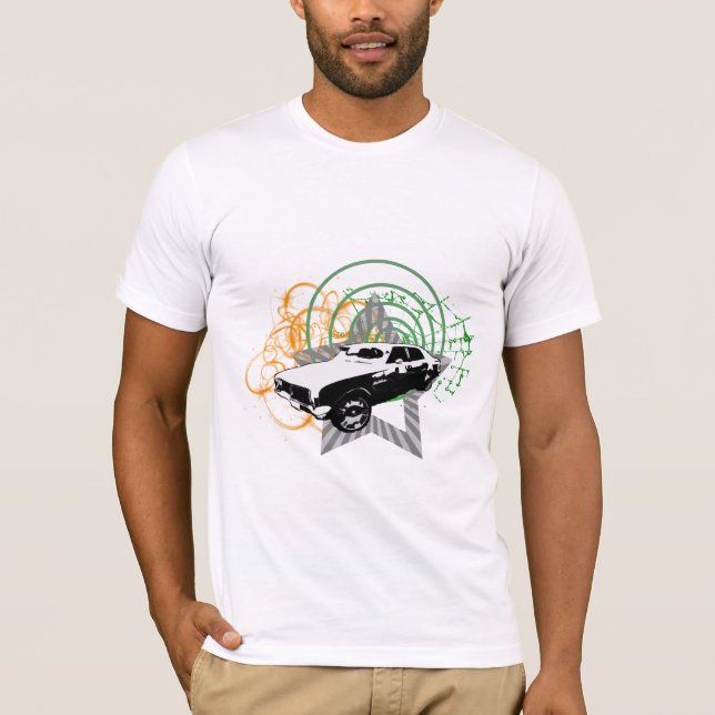 Sonic Grunge Car Design T-Shirt (Front)