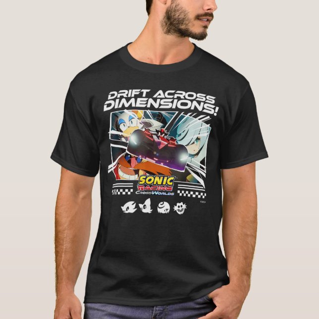 Sonic Racing CrossWorlds Drift Group friends T-Shirt (Front)