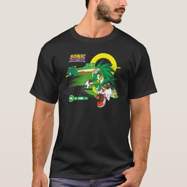 Sonic Racing CrossWorlds Ready to Roll Jet retro T-Shirt (Front)