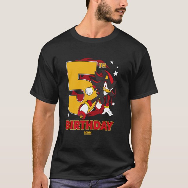 Sonic The Hedgehog 5th Birthday Epic Shadow Big Ch T-Shirt (Front)