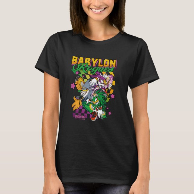 Sonic The Hedgehog Babylon Rogues Crew Retro Chest T-Shirt (Front)