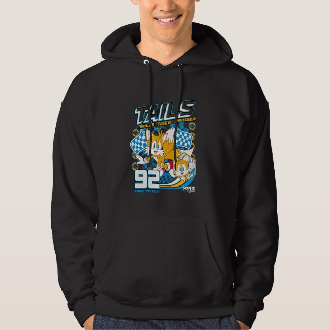 Sonic The Hedgehog Miles 'Tails' Prower 92 Racing  Hoodie (Front)