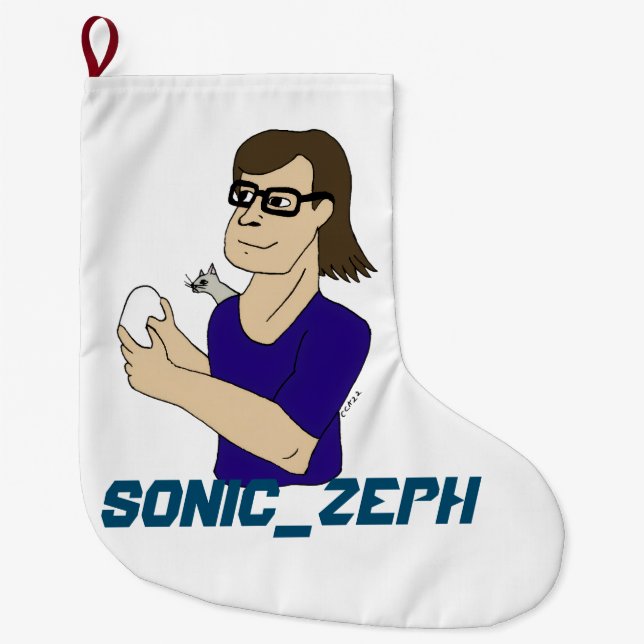 Sonic_Zeph Large Christmas Stocking (Front)