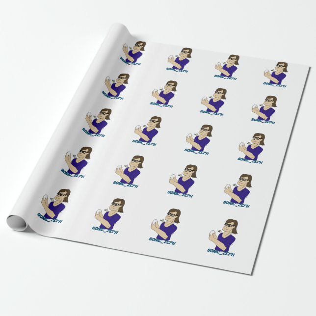 Sonic_Zeph Wrapping Paper (Unrolled)