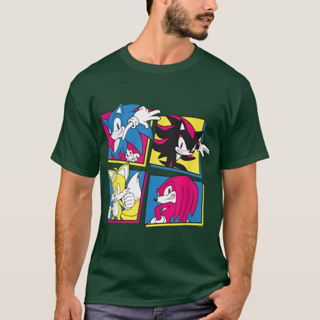 Soniche Hedgehog Sonic Shadowails Knuckles T-Shirt (Front)