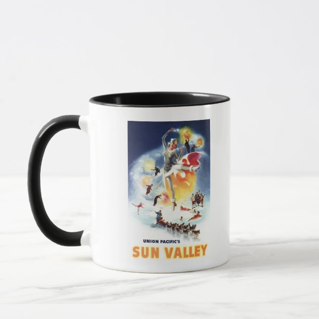 Sonja Henje Montage of Sun Valley Poster Mug (Left)