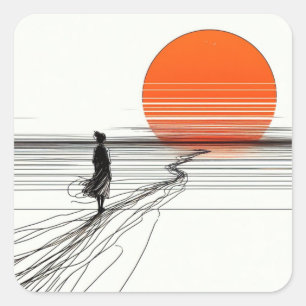 Sonnenuntergang Square Sticker
