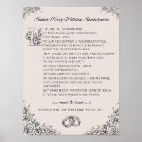 Sonnet 116 by William Shakespeare poster/wall art