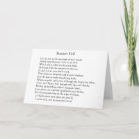 Sonnet 116 - Greeting Card