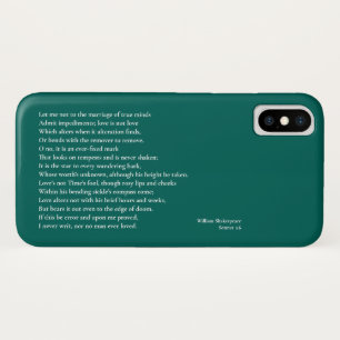 Sonnet 116Let me not to the marriage of true minds iPhone X Case